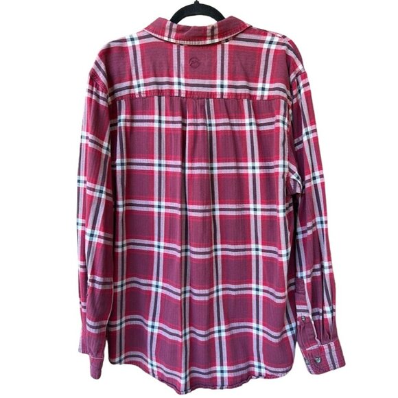 Magellan Outdoors Mens Plaid Button-Down Shirt XL Classic Fit Cotton Blend Burgu - Picture 2 of 6